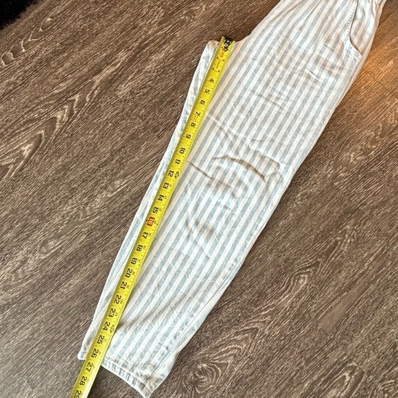 Vintage Boxer Style pull on pants stripes blue stretchy waist. Women’s small - Picture 12 of 16